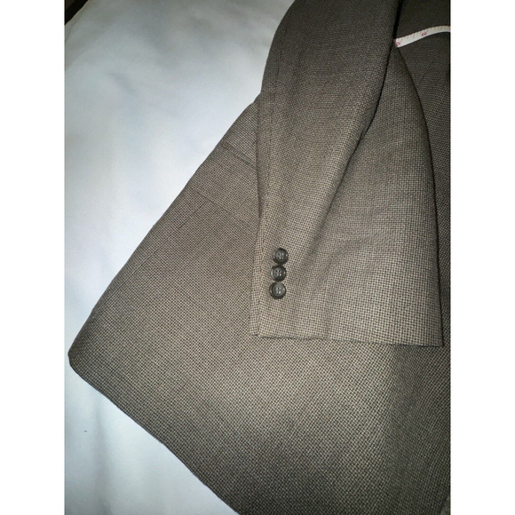 Gianni Valente Jacket Mens 50 Tan Herringbone Blazer Wool Sport Coat Preppy - Picture 6 of 9